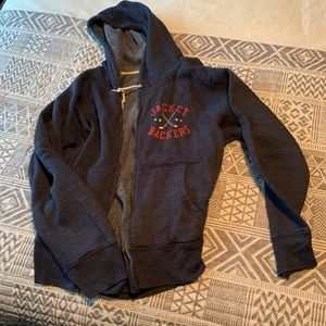 HOMAGE Blue Jackets Full Zip Hoodie